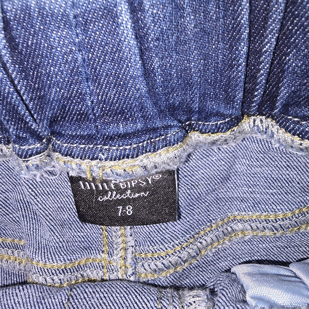 Little Bipsy Collection Kids Pull On Denim Shorts Size 7-8 - Picture 2 of 4